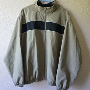 Weatherproof Men XL Khaki Black Windbreaker Rain Suit Hiking Golf Travel Set